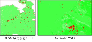 図 21 歪度（左：ALOS-2、右：Sentinel-1）