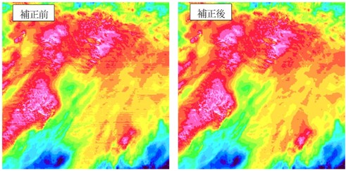 図3. ストライプノイズの改善例